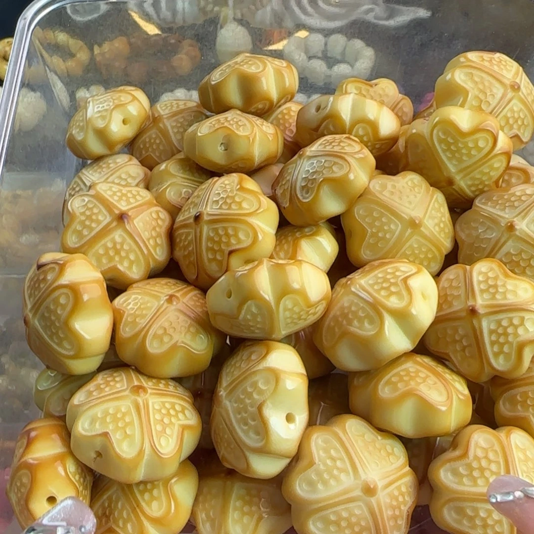 吊坠菩提根/象牙果微瑕牙果卡27-30炭烤大四叶草10颗