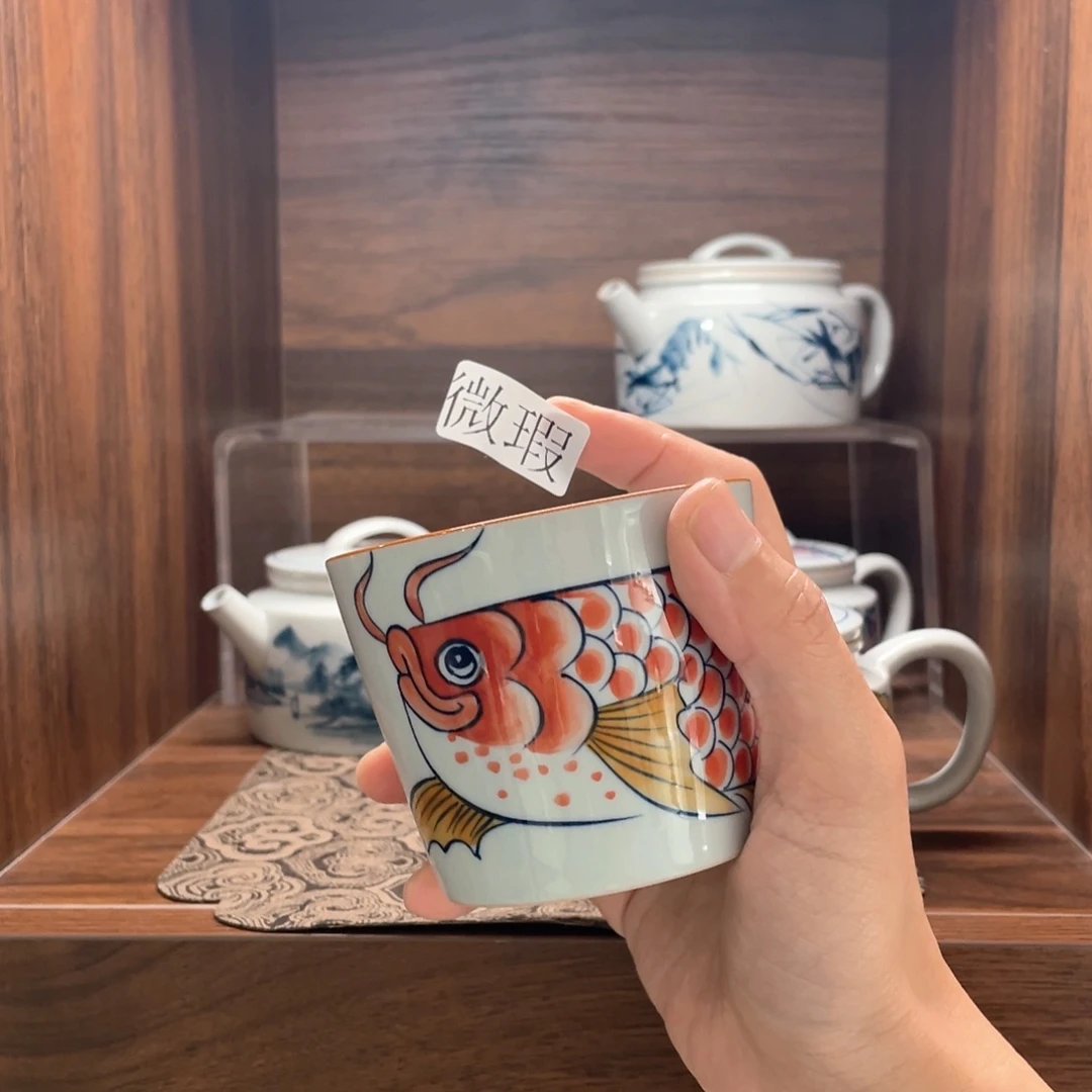 釉下彩纯手绘微瑕