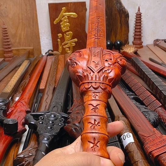 紫檀木木一米天师剑