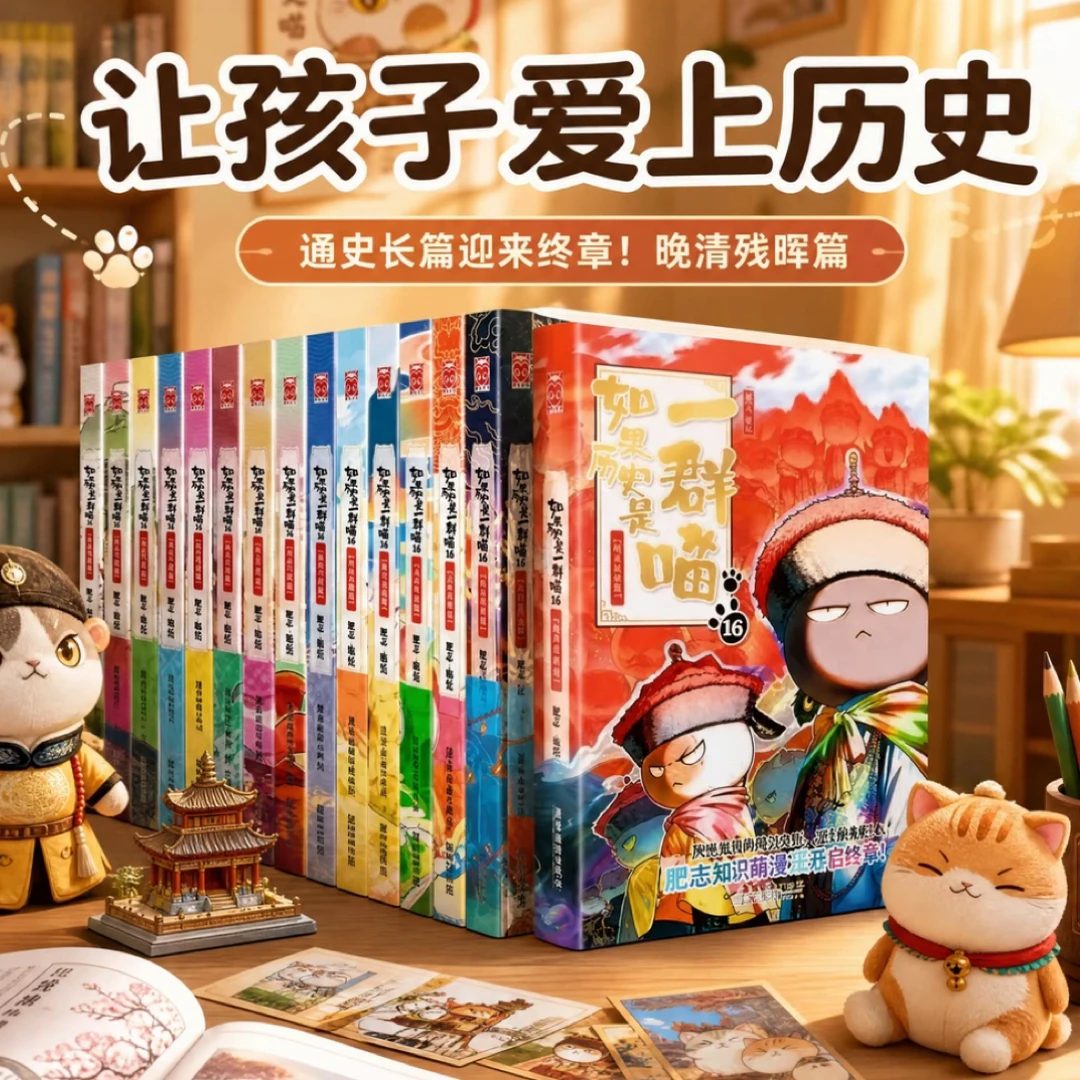 新华书店正版|线装如果历史是一群喵16册任选
