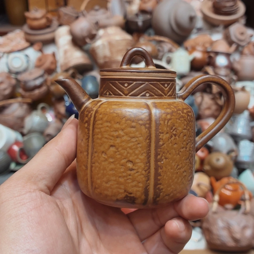 柴烧老岩泥高温茶器皿
