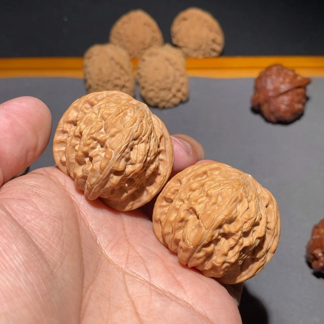 文玩核桃把件41山西磨盘全品