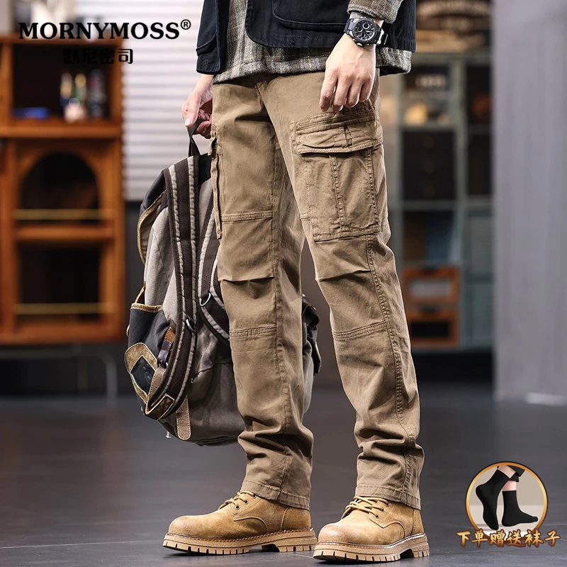 美式工装裤男宽松直筒2025新款复古长裤男士多口袋休闲裤子春秋款