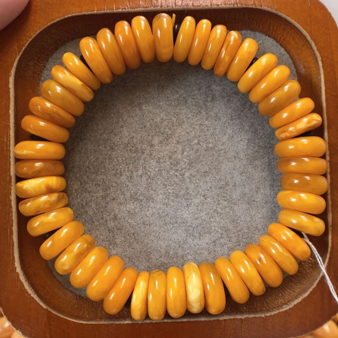 未镶嵌蜜蜡手串蜜蜡