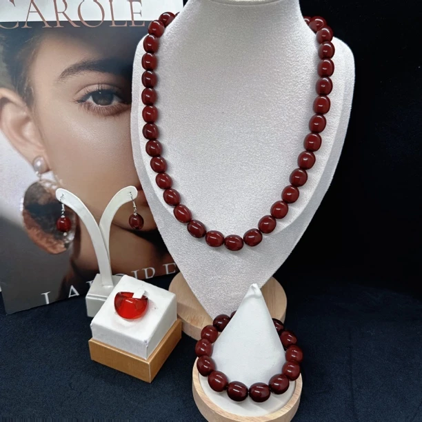 钛钢项链 非金属硅胶项链 时尚百搭两件套 仿kaherwa饰品复古轻奢