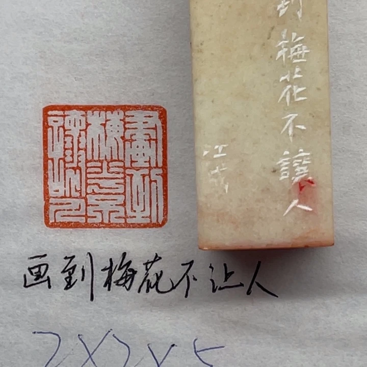 青田石印石画到梅花不让人