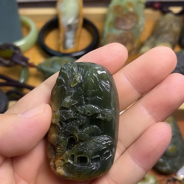岫岩河磨玉（透闪石质玉）未镶嵌颈饰