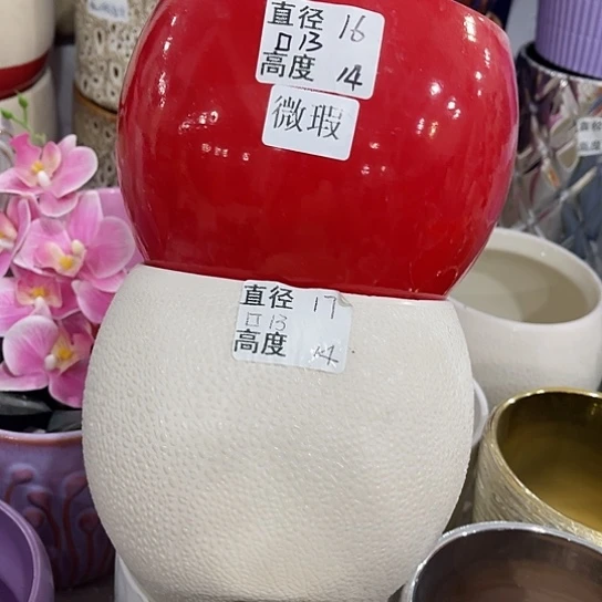 多肉绿植陶瓷花盆9.9包邮，有孔