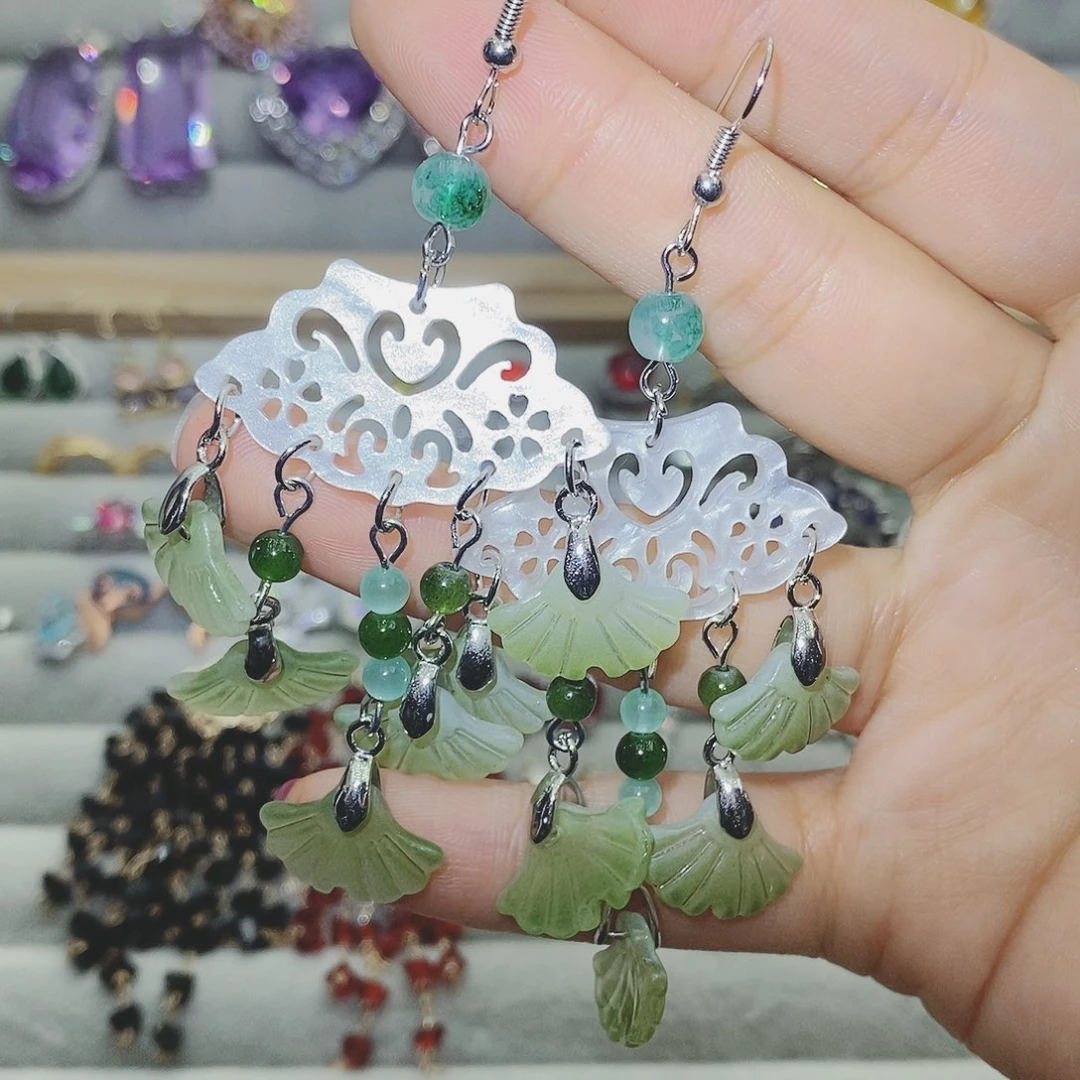 【闪购商品】托帕石耳饰银S925镶嵌