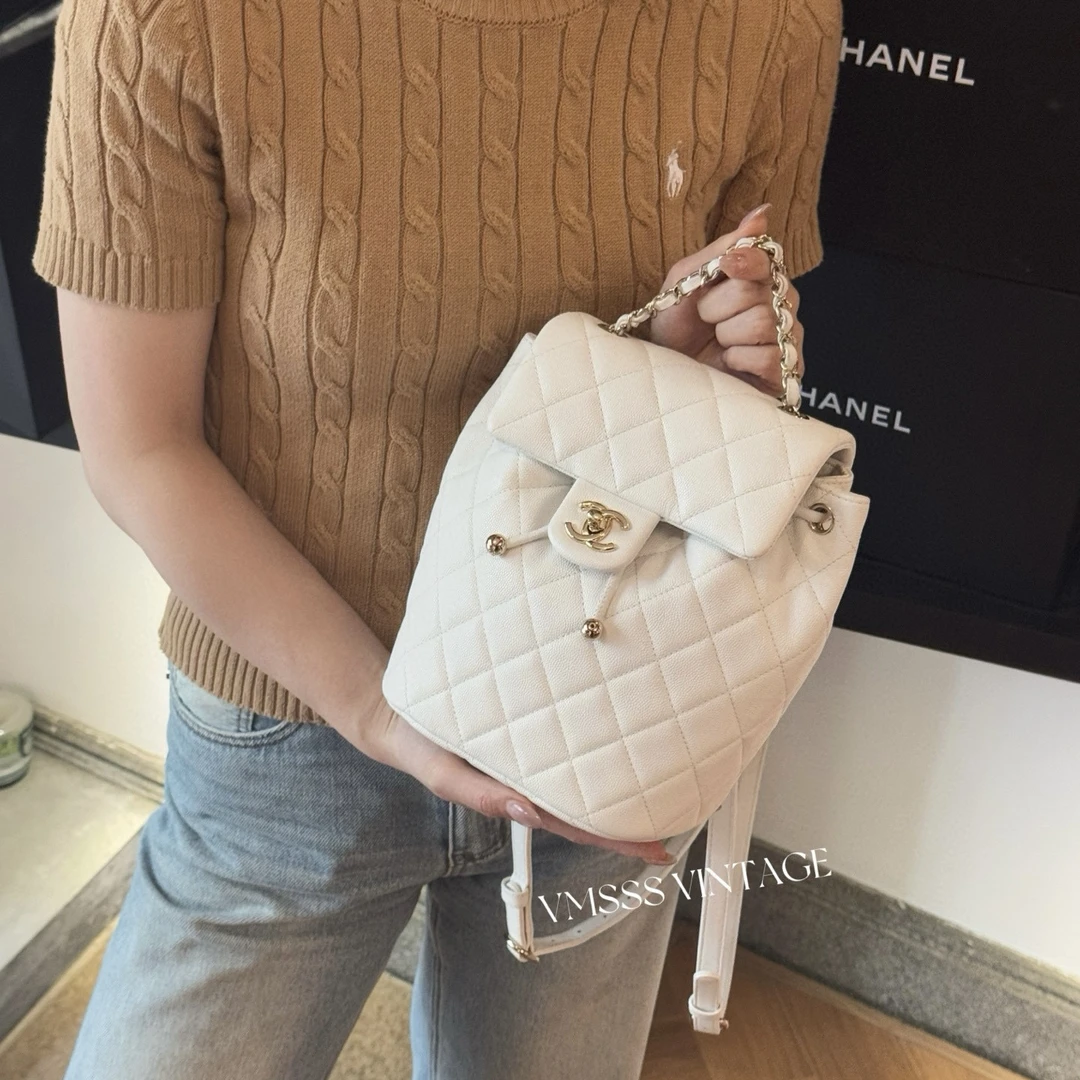99新 Chanel/香奈儿 白金萨尔茨堡小号牛皮单肩包/49898 经典时尚