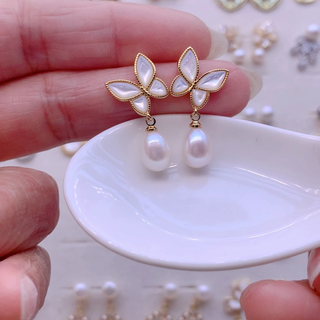 耳饰淡水珍珠合金