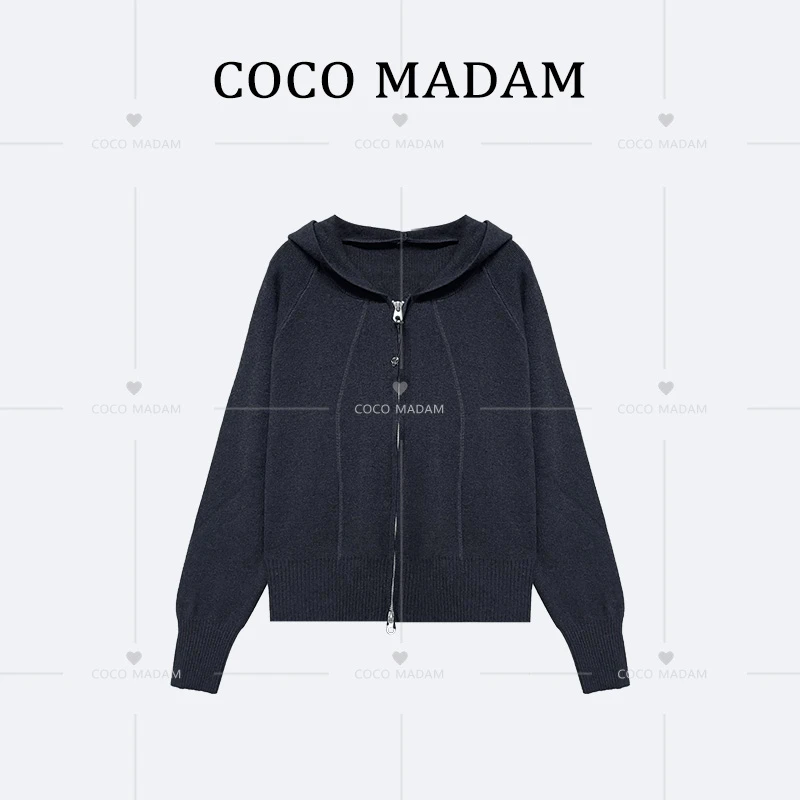 NIUNIU · Niu-384 精纺羊毛羊绒简约时尚连帽毛衣