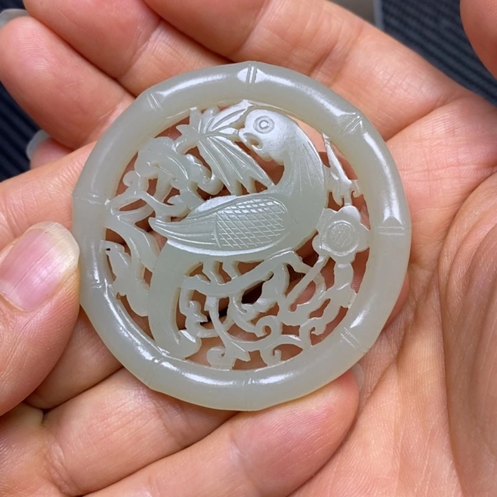 和田玉未镶嵌挂件菲*