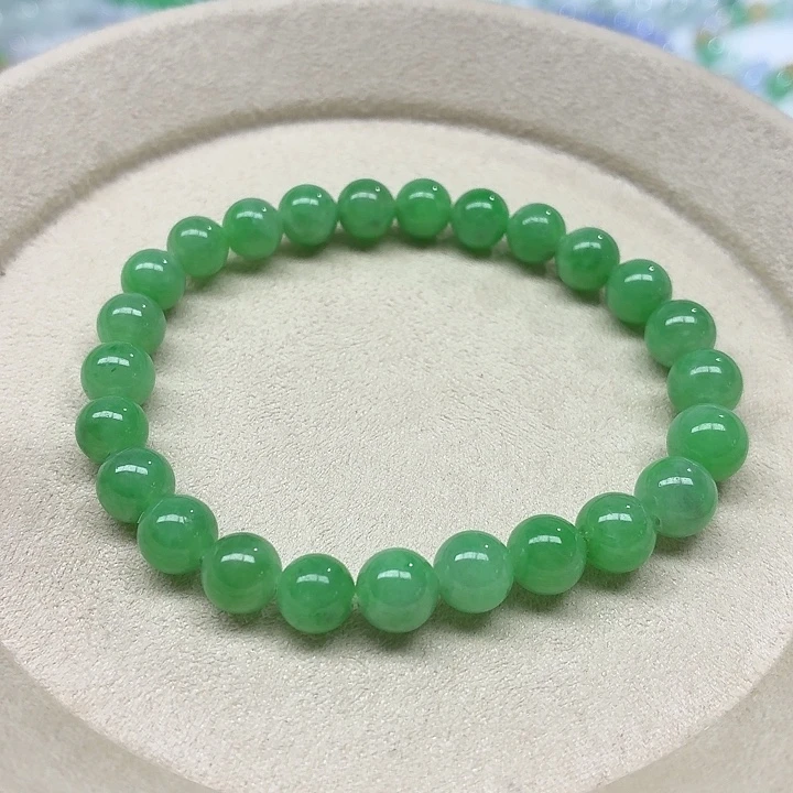 翡翠未镶嵌手链天然缅甸翡翠A货卡7 +