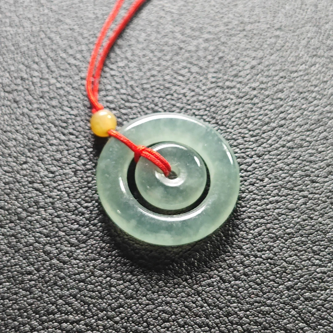 翡翠 A 货子母扣平安扣