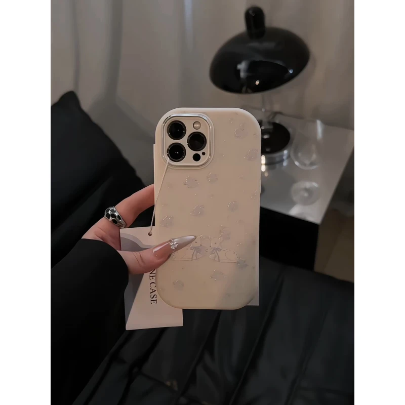 碎花小鹿适用苹果17pro手机壳16pm小胖妹华为p80小众oppo荣耀小米