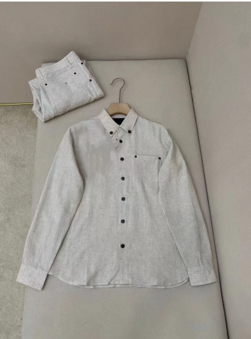 新款灰色衬衫时尚男士衬衣长袖运动户外休闲透气速干-YY