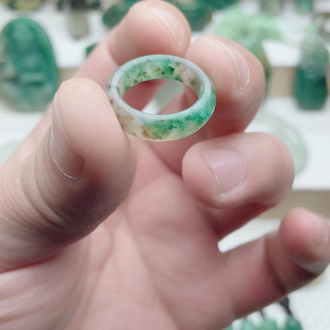 独山玉未镶嵌戒圈16内径