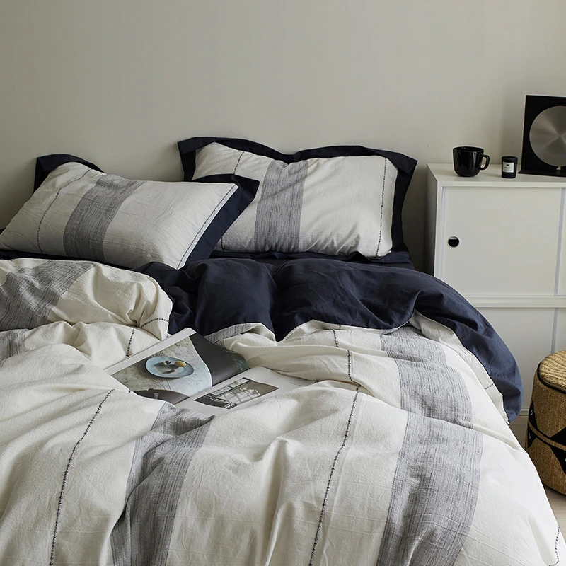极简侘寂风丨床上四件套全棉纯棉床单被套轻奢高级感四季通用床品