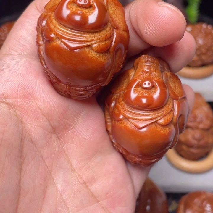 把件橄榄核八戒手球3.5