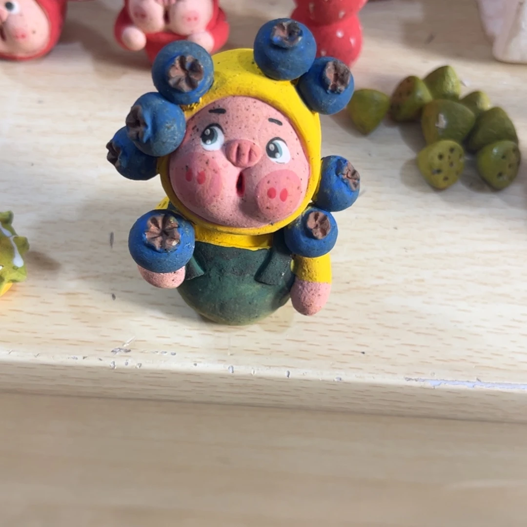 *****泥塑古镇炻陶花盆