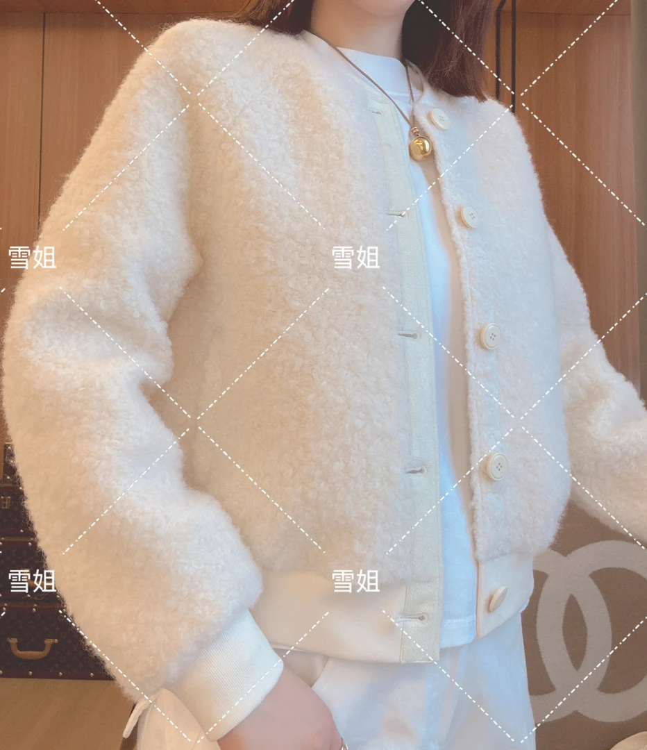 雪姐服饰「圈圈毛外套」新款韩系秋冬加厚圆领外套休闲短款上衣