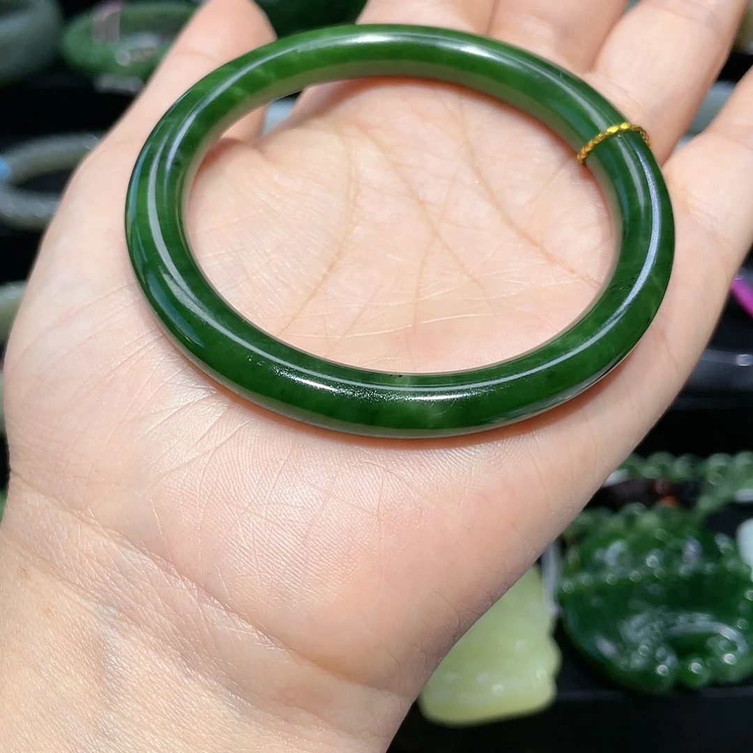 【闪购商品】和田玉手镯57圈口34未镶嵌冬****凉