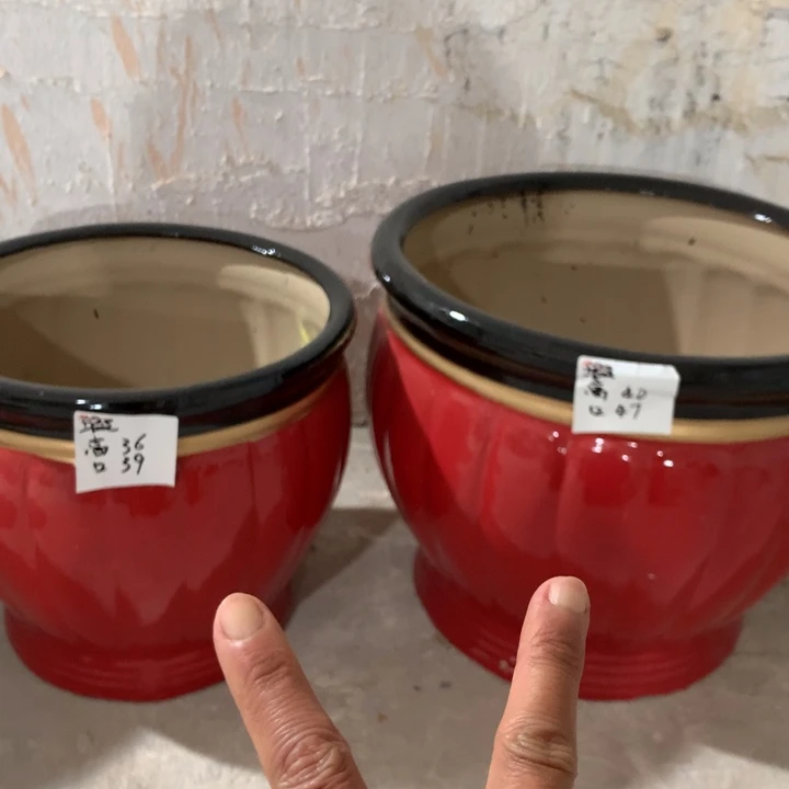 【闪购商品】红陶高温陶瓷花盆默认瑕疵