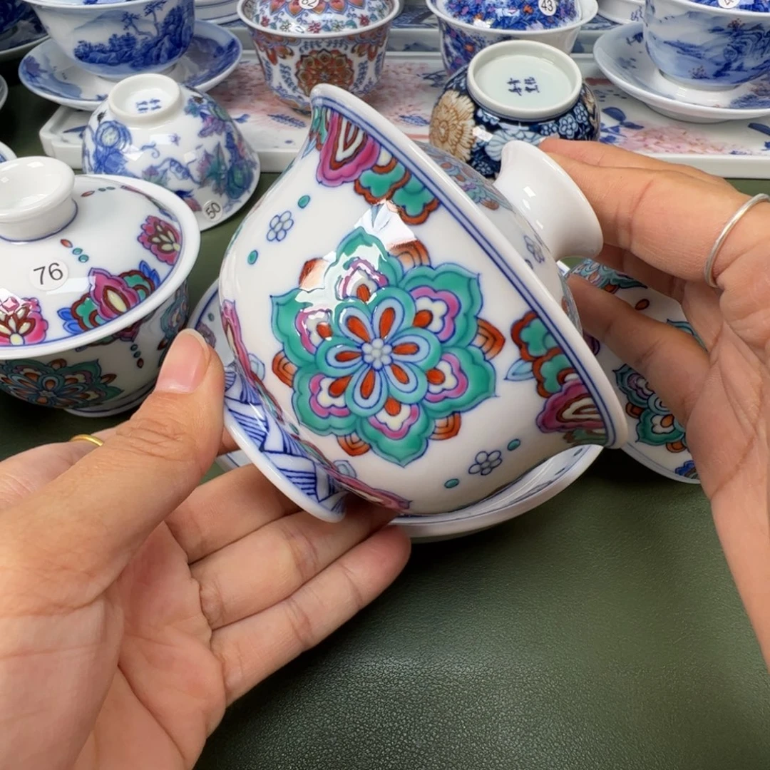 陶瓷景德镇纯手工纯手绘茶具木木68