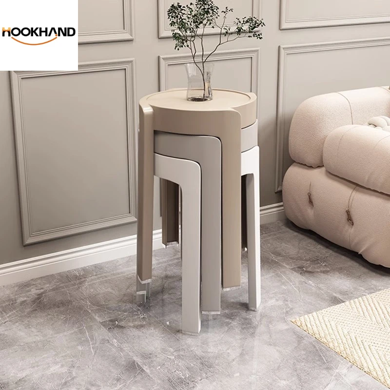 塑料凳子加厚可叠放家用摞叠餐桌板凳风车凳高圆凳胶凳子简约椅子