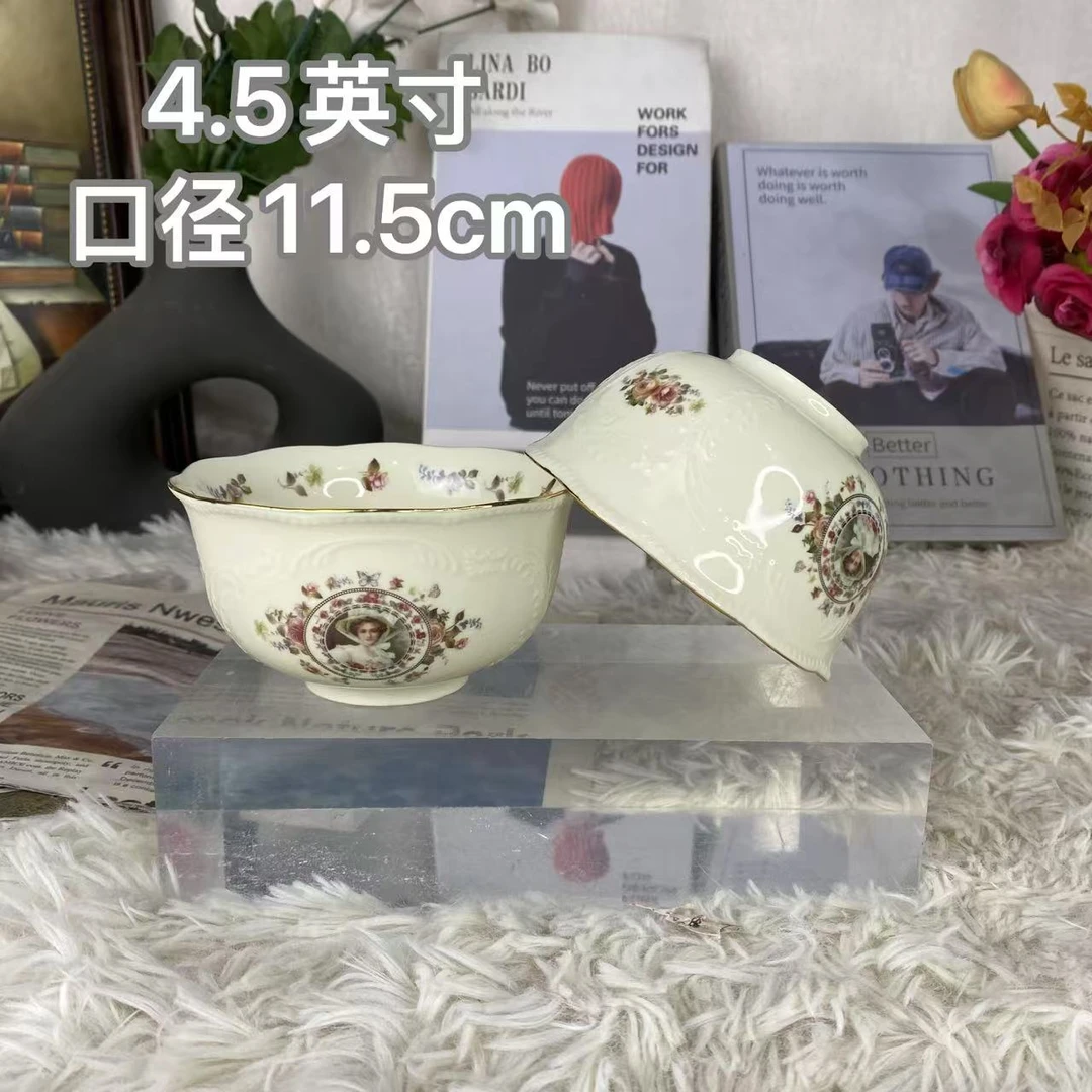 陶瓷欧式女神系列4.5英寸米饭碗