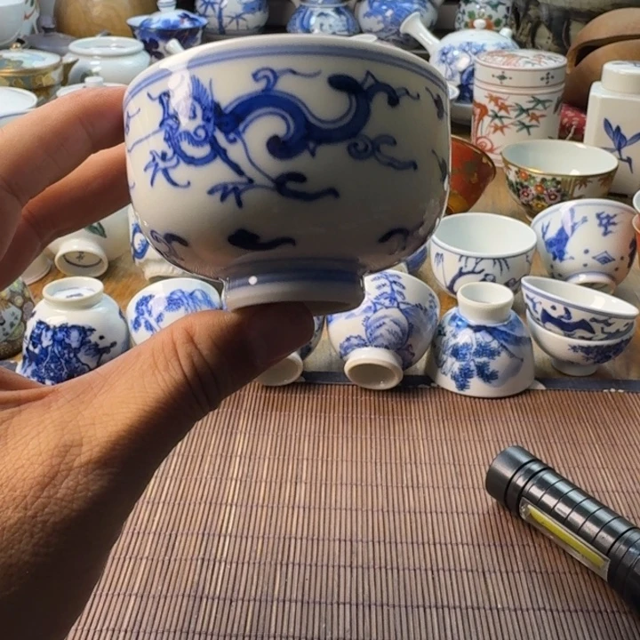 青花瓷器杯子茶具