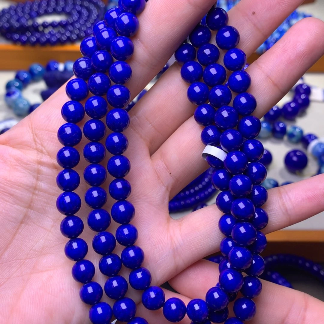 青金石未镶嵌手串7.8mm