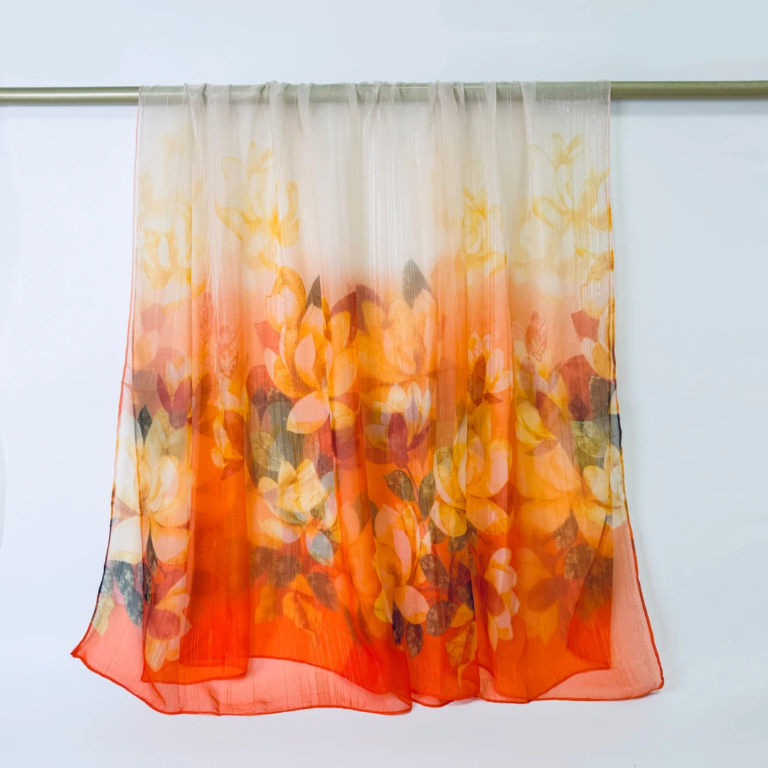 金玉兰 银锦纱 190*140百搭围巾