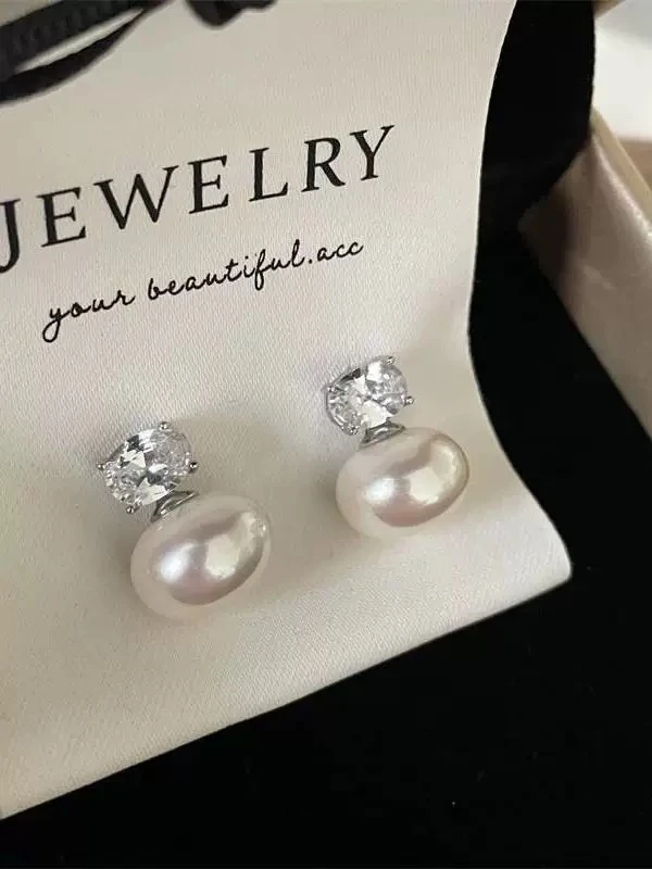 铜合金耳饰 时尚简约珠珠耳钉女高级感轻奢精致小众气质耳饰K419