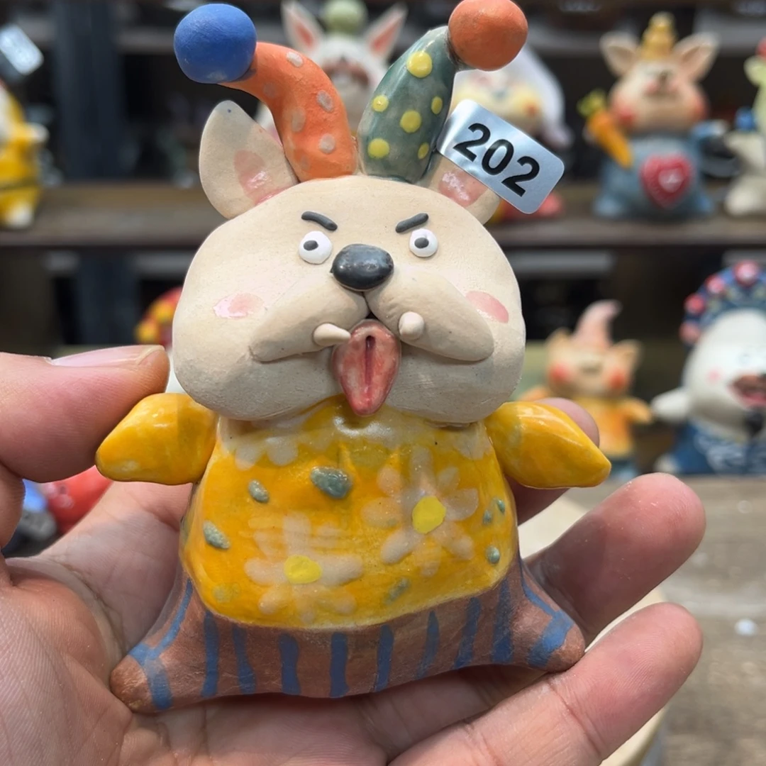 摆件纯手工抽象陶瓷摆件202