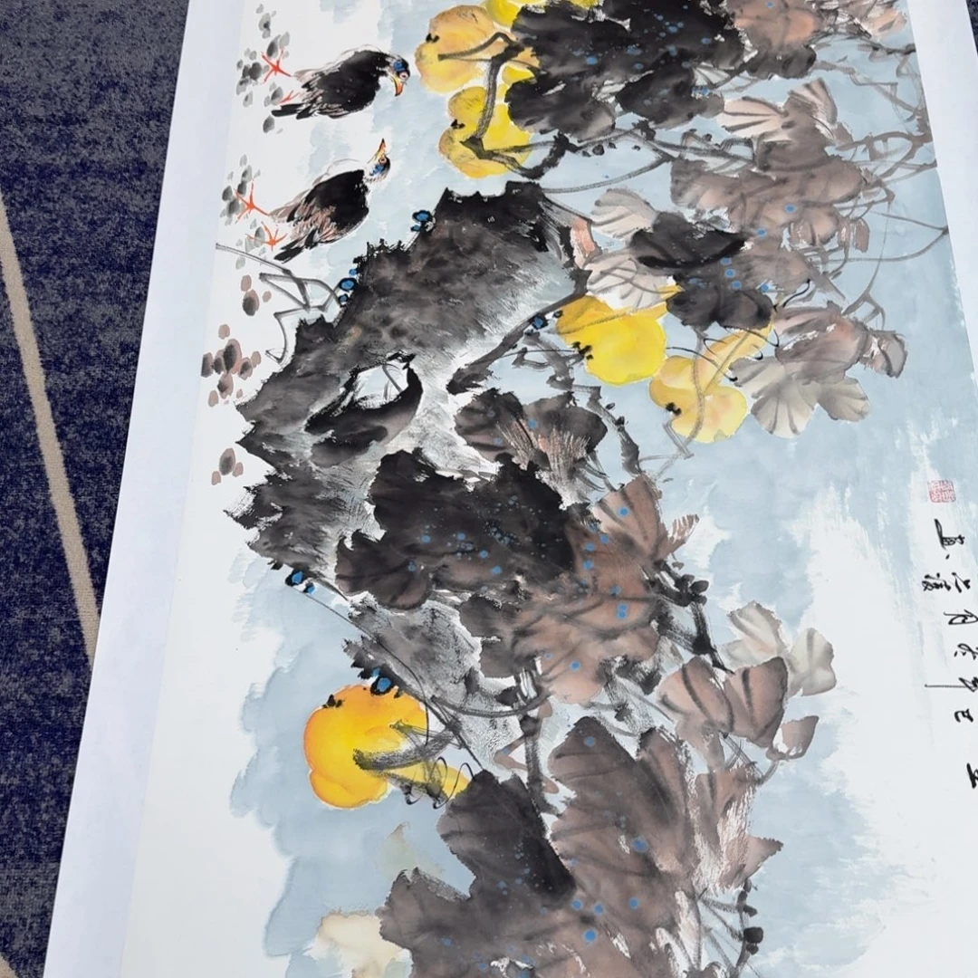 国画国画作品山水花鸟