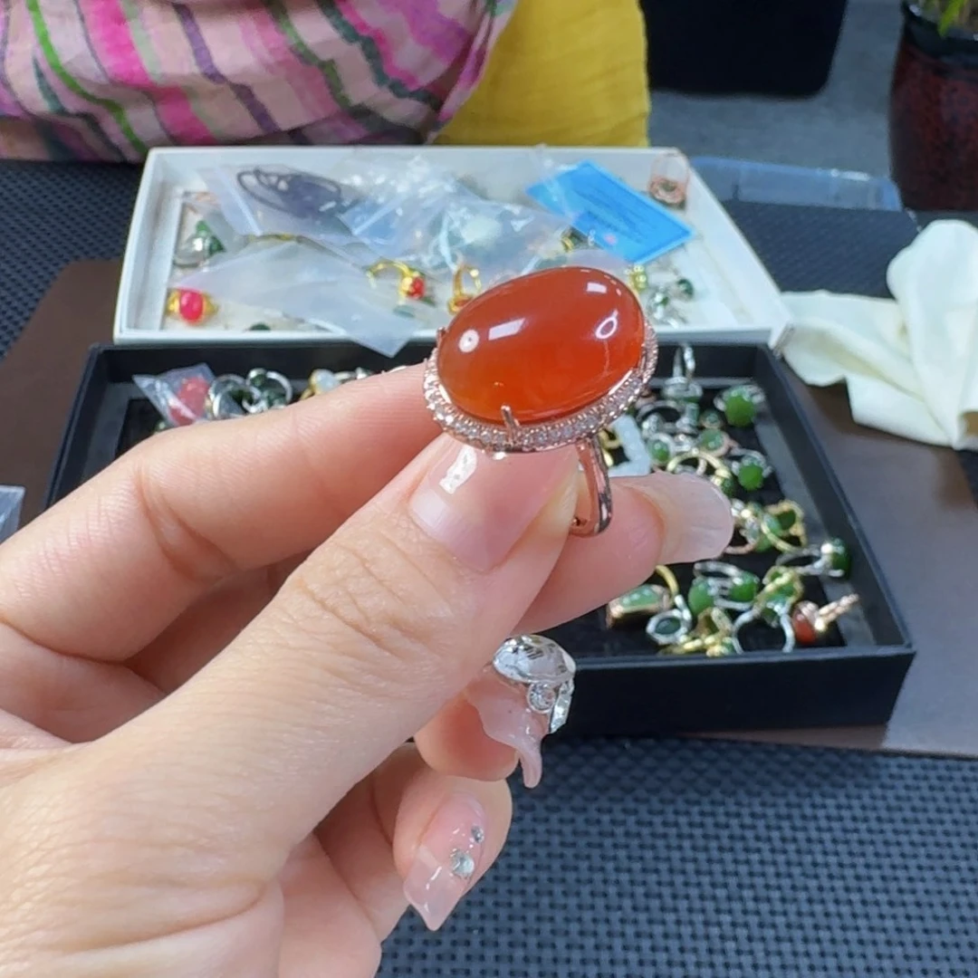 玛瑙/玉髓戒指合金