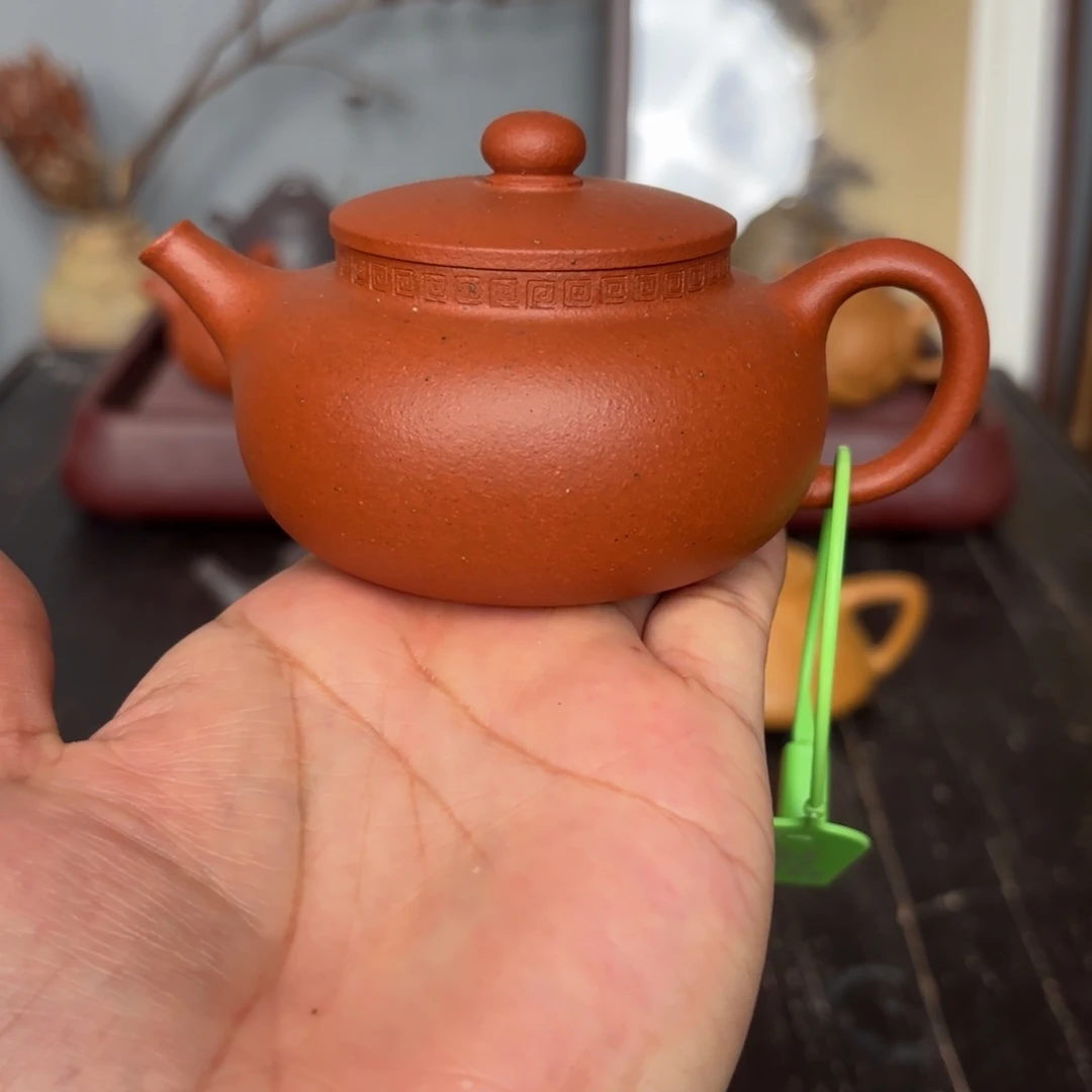 茶壶紫砂平安150毫升大红泥