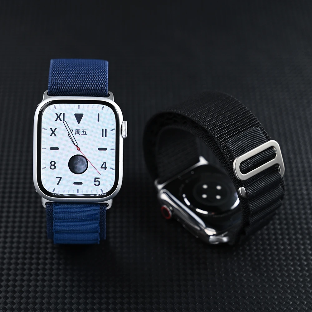 适用苹果手表iwatchS11/10高山回环applewatch987se尼龙表带ultra