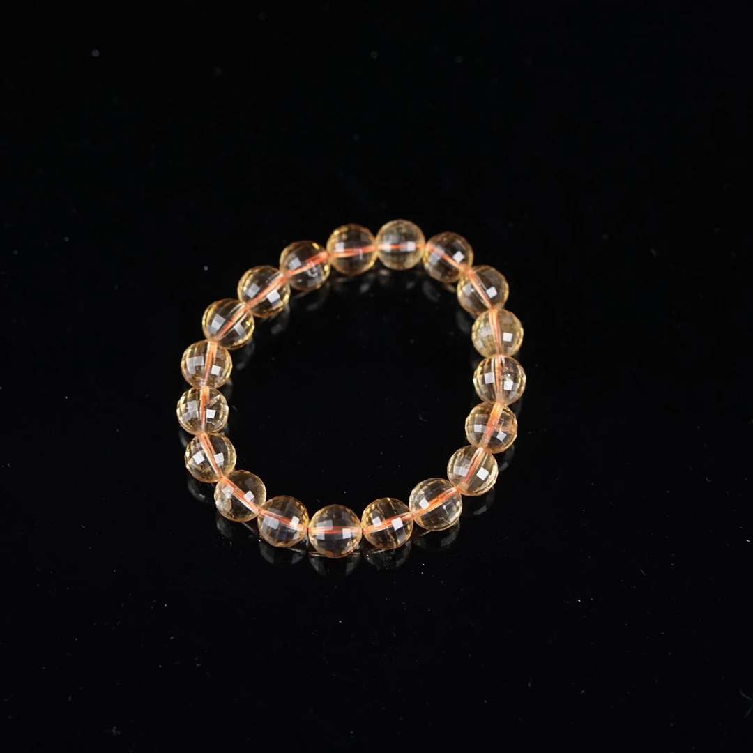 A814 全净玻璃体 钻切黄水晶 32.14