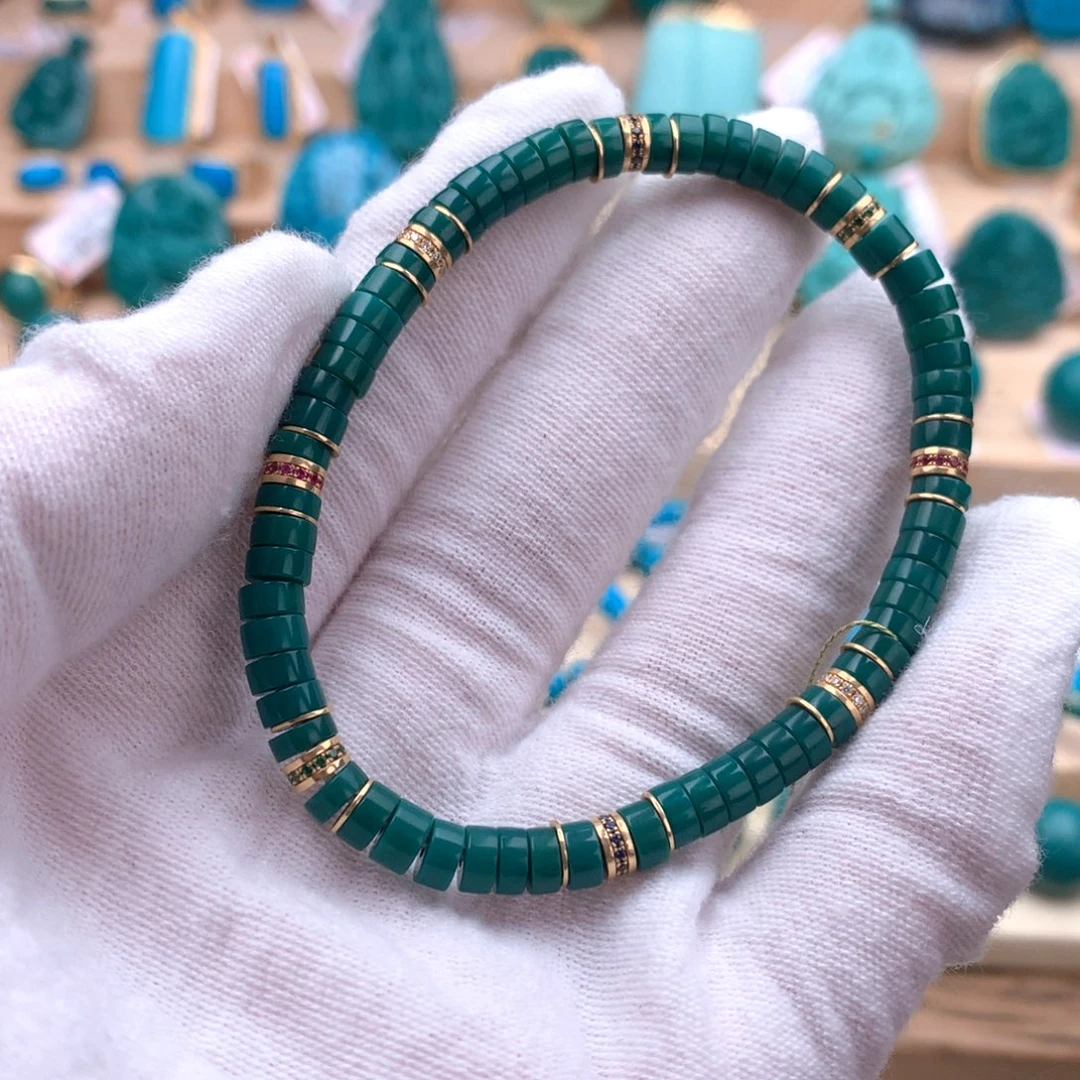 18K金镶嵌绿松石配饰神****神