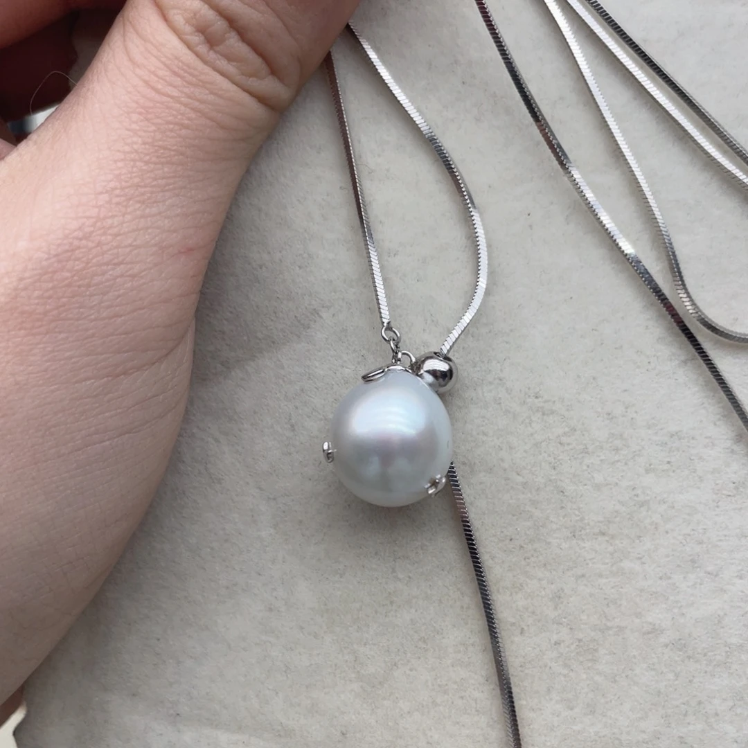 银S925镶嵌颈饰海水珍珠D45