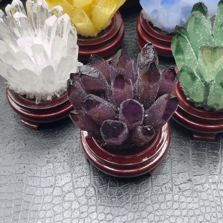 琉璃手工艺品无*晶簇