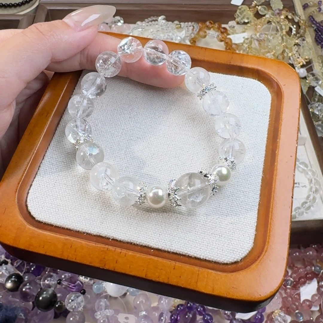 水晶手串未镶嵌白阿塞