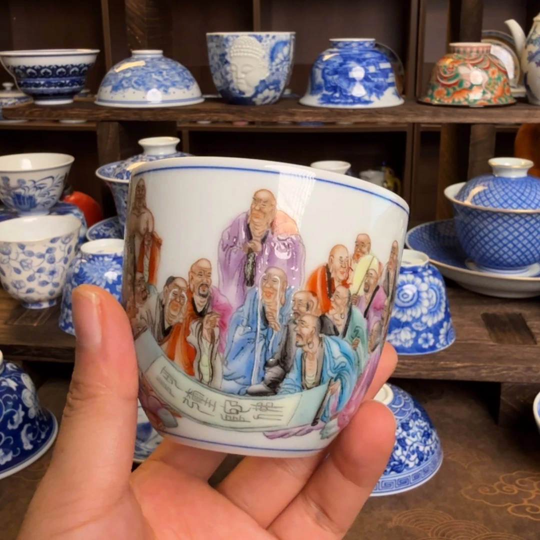 四*纯手工手绘陶瓷茶具