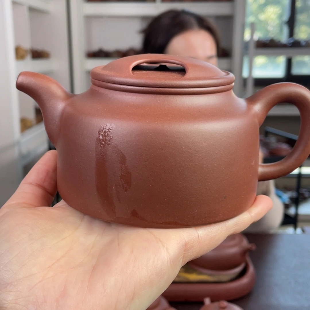 紫砂茶壶底槽清牛盖400cc