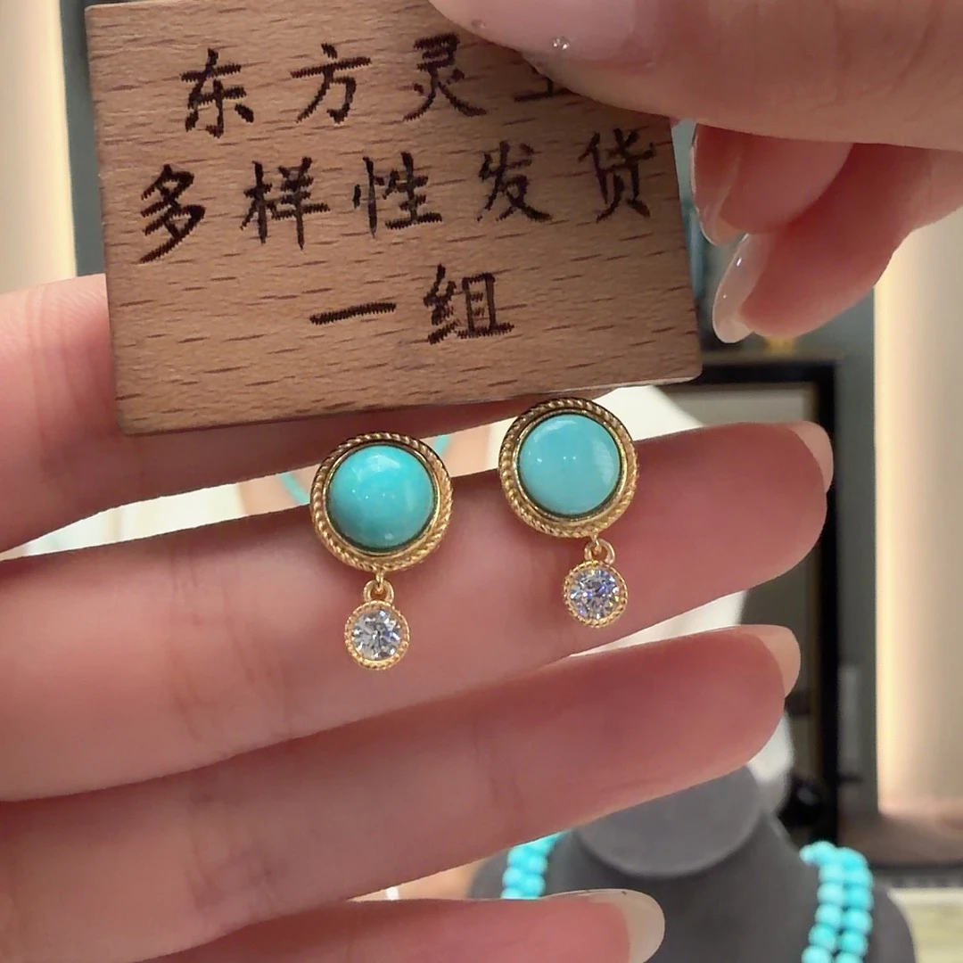 绿松石银S925镶嵌颈饰