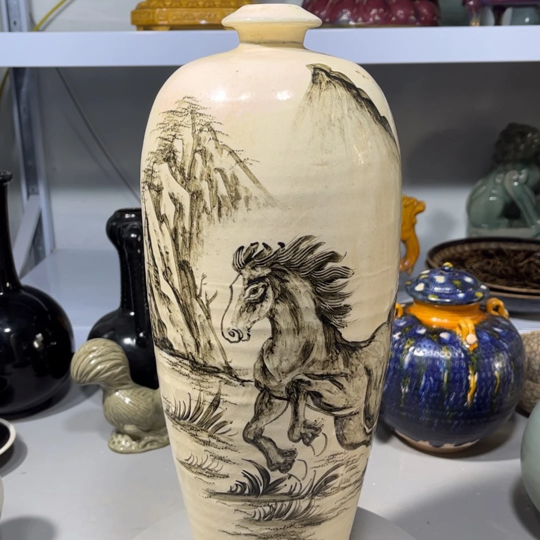 瓶磁州窑瓶子品相完美