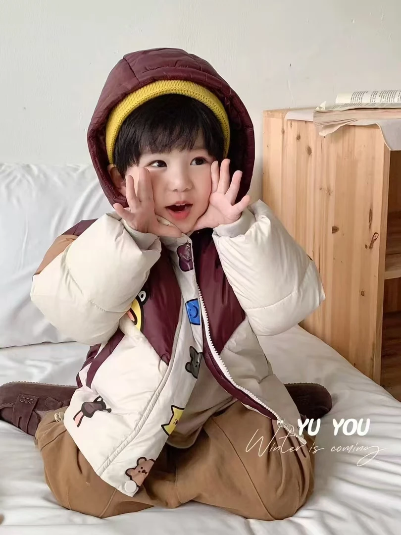 菜菜家童装yuyou彩色卡通羽绒服003